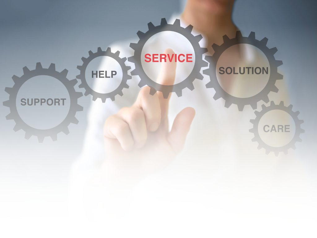 Gears representing flexible add-on services
