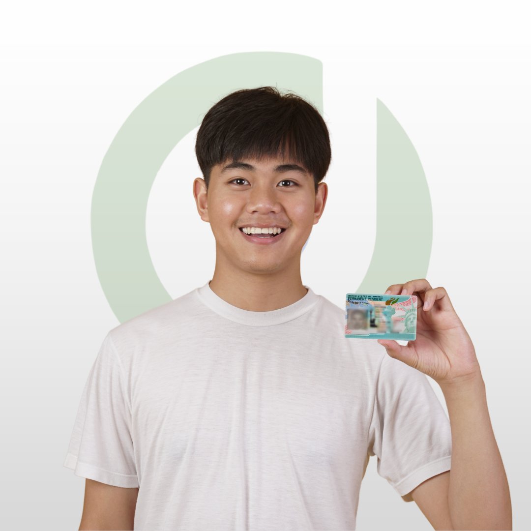 EB-3 visa recipient holding permanent resident card