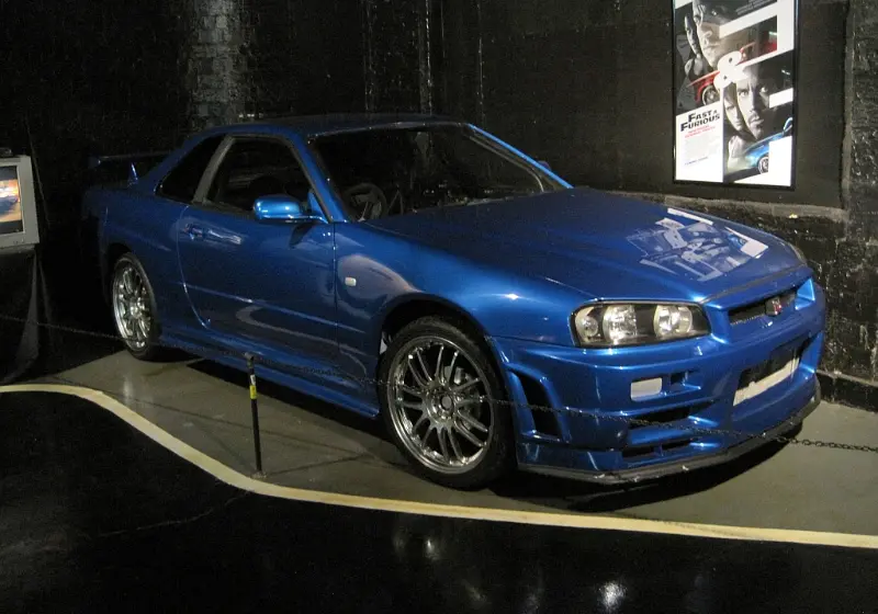 A blue sports car on display at Rusty&rsquo;s museum
