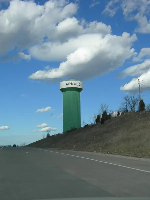 The water tower in Arnold, Missouri